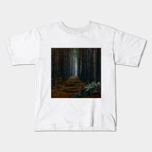 SCENERY 85 - Dark Forest Tree Woodland Natural Environment Kids T-Shirt